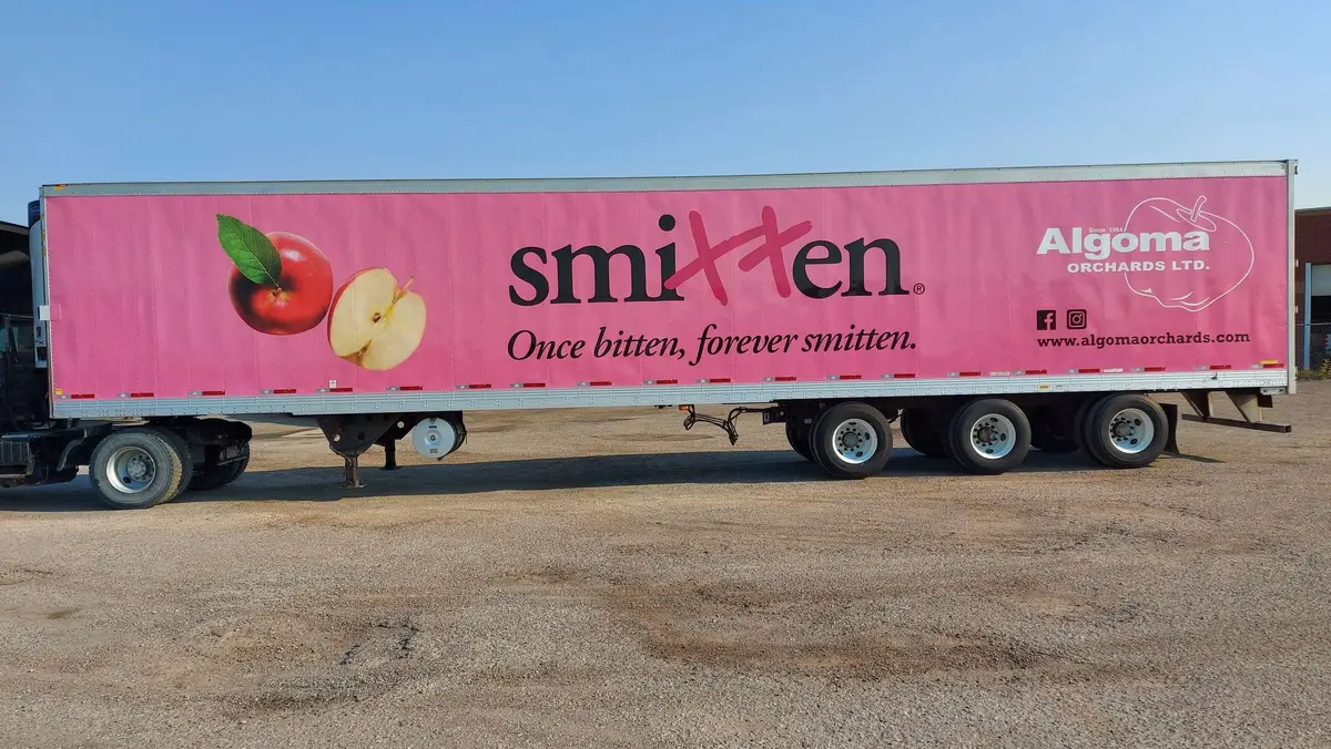 Algoma Orchards vehicle wrap, photo 3