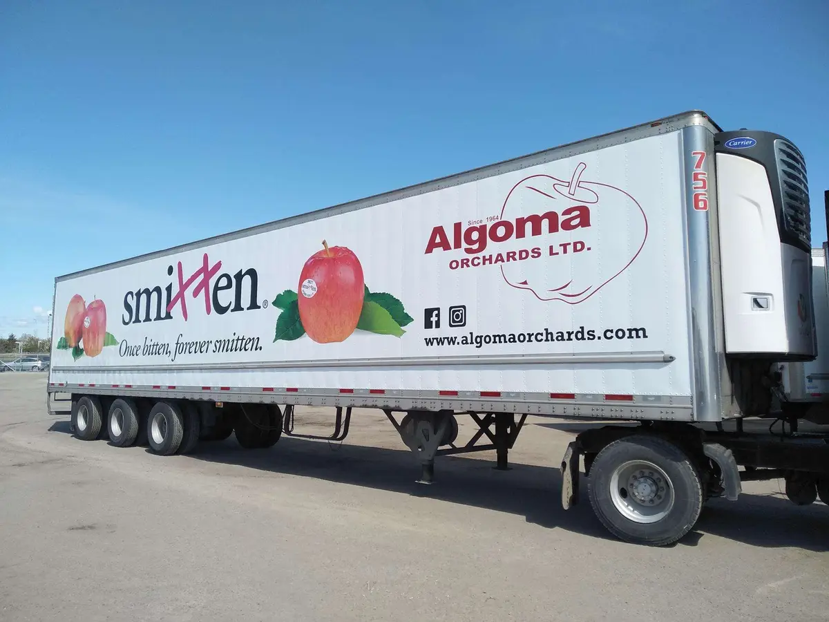 Algoma Orchards vehicle wrap, photo 7