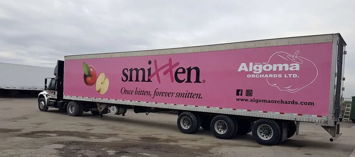 Algoma Orchards vehicle wrap, photo 8