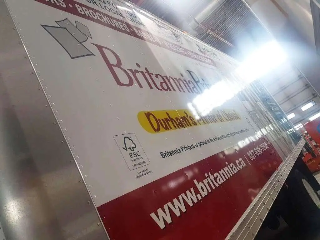 Britannia Printers vehicle wrap, photo 5