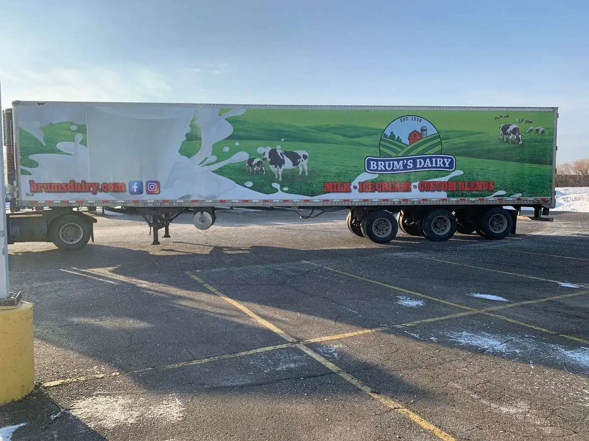 Brum’s Dairy vehicle wrap, photo 1