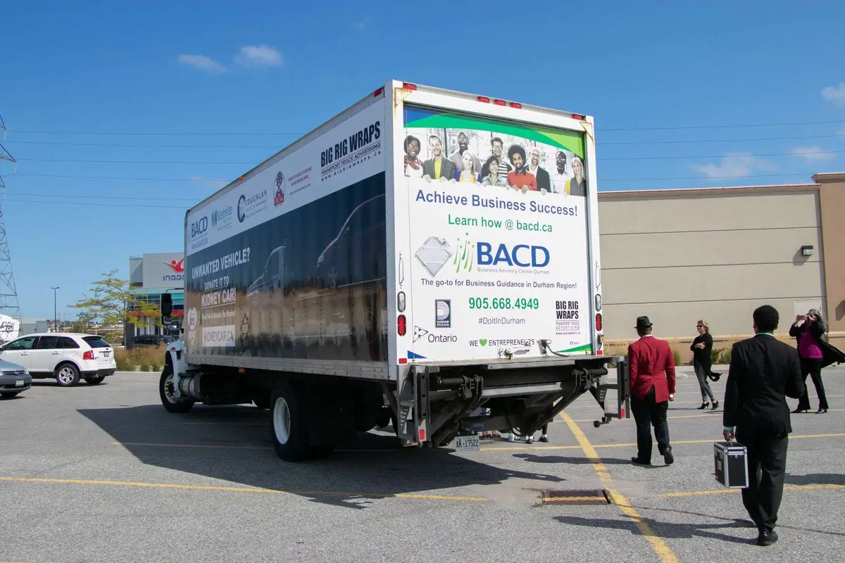 Business Advisory Centre Durham vehicle wrap, photo 2