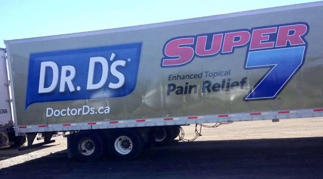 Dr D’s Super 7 Pain Relief vehicle wrap, photo 1