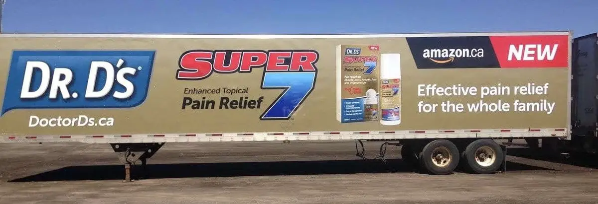 Dr D’s Super 7 Pain Relief vehicle wrap, photo 3