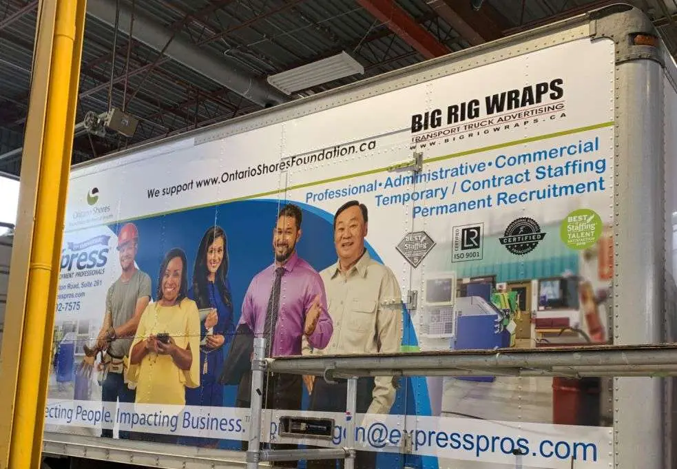 Express Employment Professionals Pickering vehicle wrap, photo 1