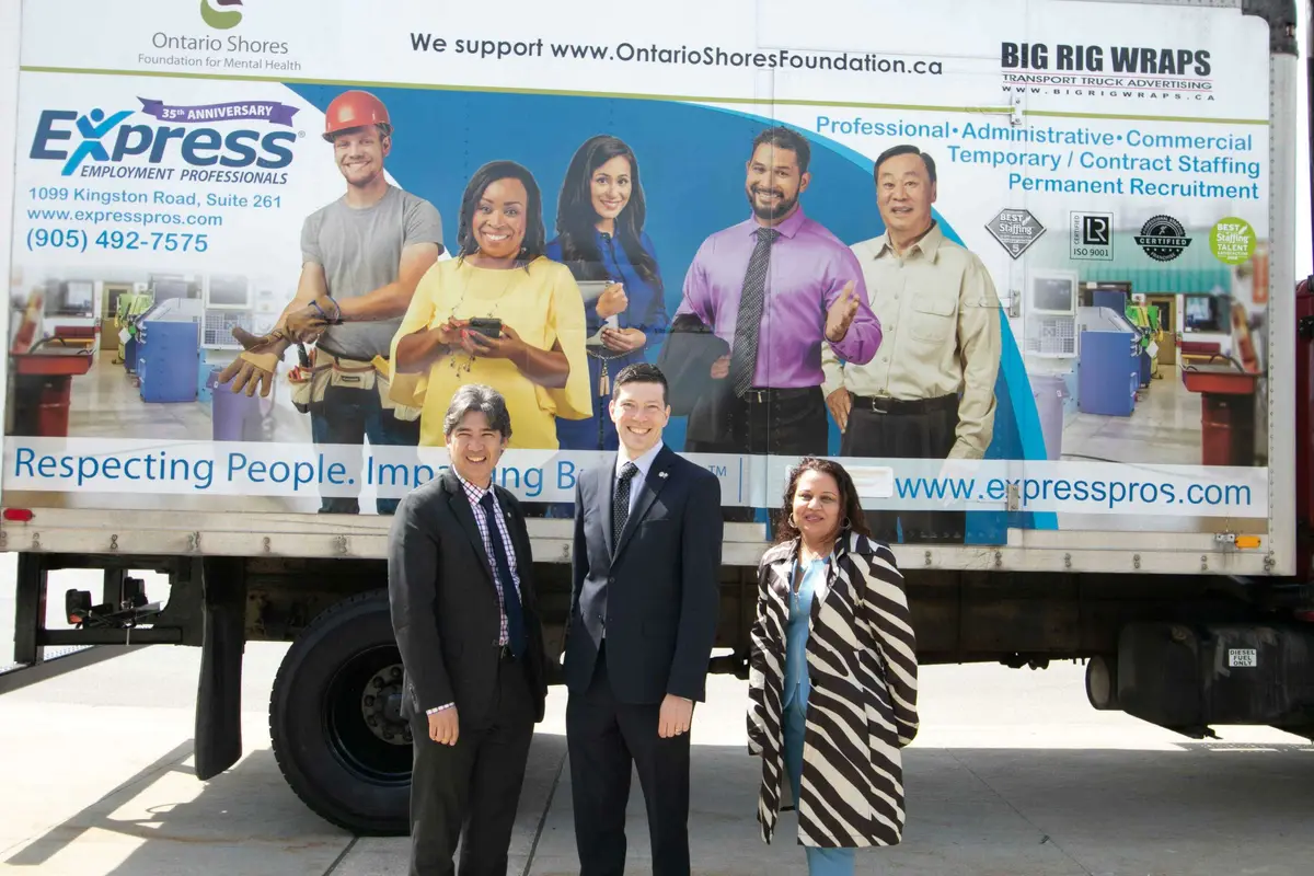 Express Employment Professionals Pickering vehicle wrap, photo 3