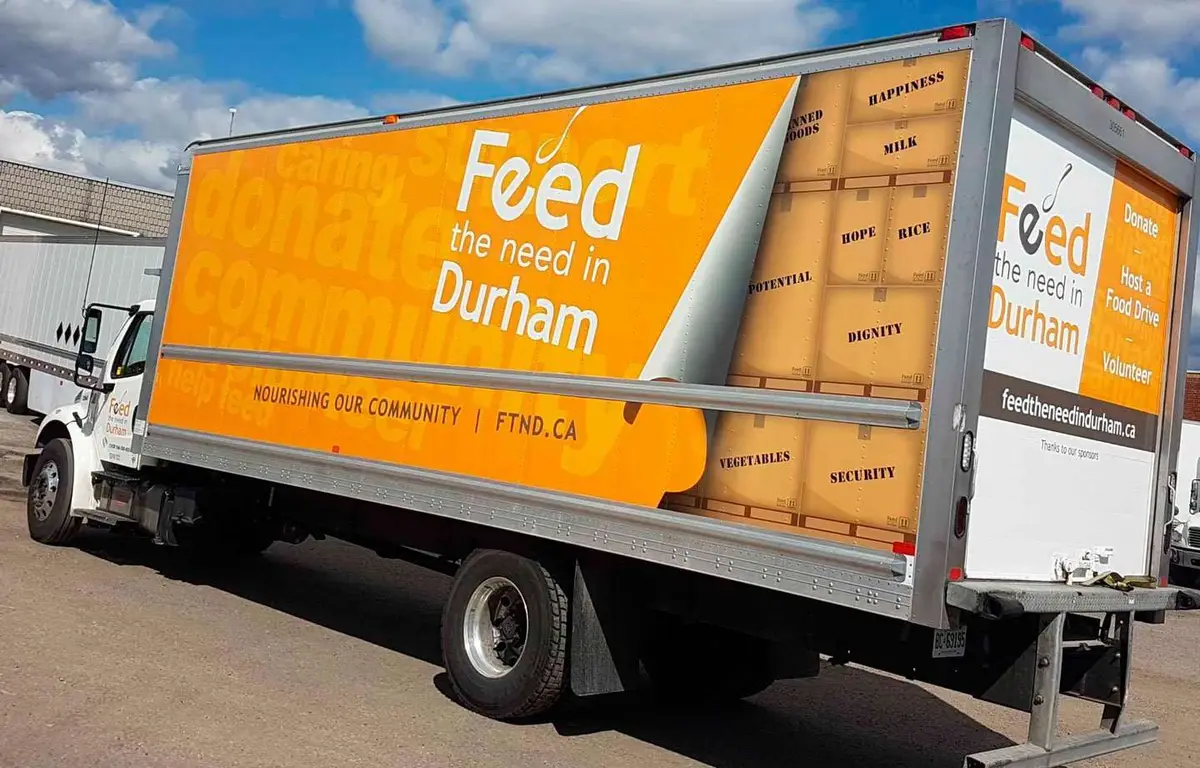Feed The Need Durham vehicle wrap, photo 2