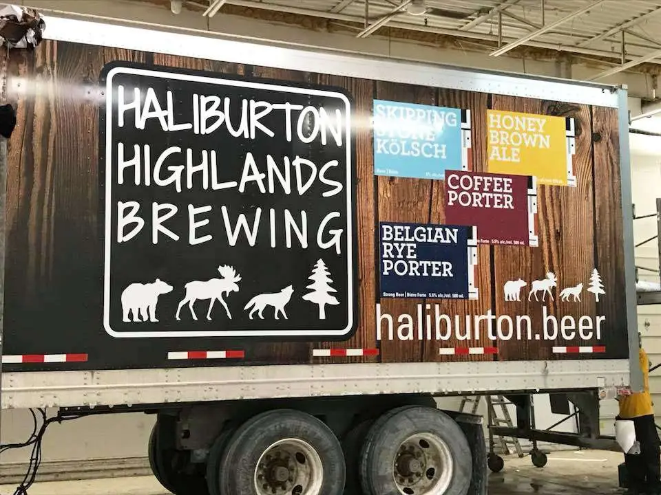 Haliburton Highlands Brewery vehicle wrap, photo 1