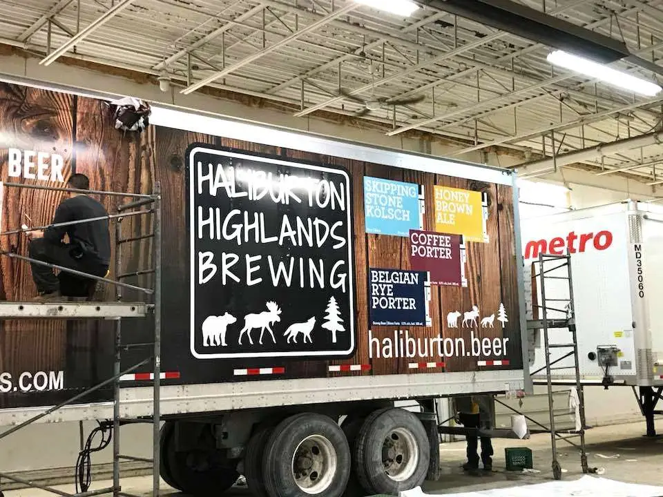 Haliburton Highlands Brewery vehicle wrap, photo 2
