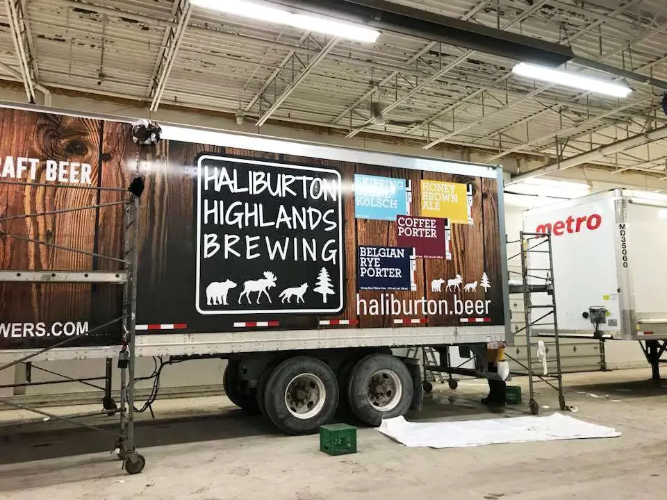 Haliburton Highlands Brewery vehicle wrap, photo 4