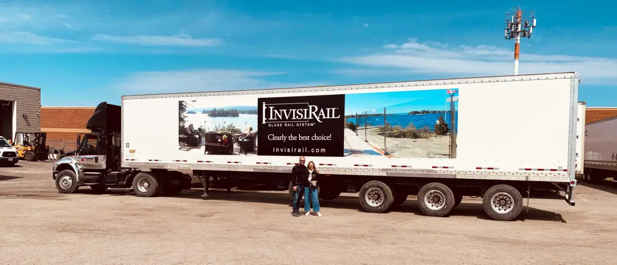 Invisirail Glass Railing System vehicle wrap, photo 1