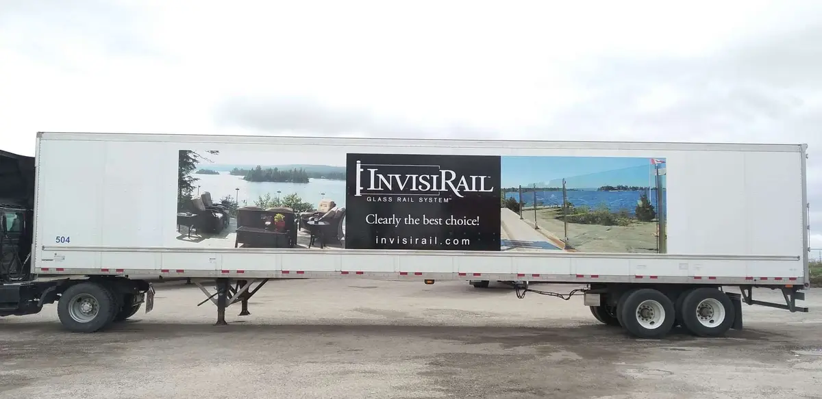 Invisirail Glass Railing System vehicle wrap, photo 2