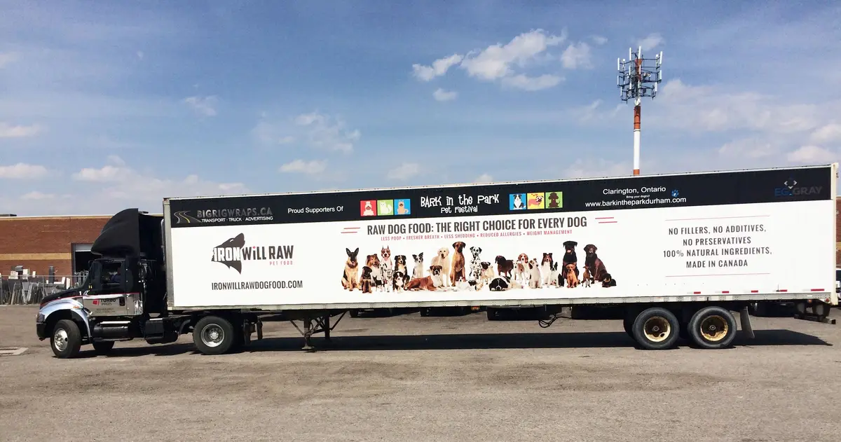 Iron Will Raw Pet Food vehicle wrap, photo 6