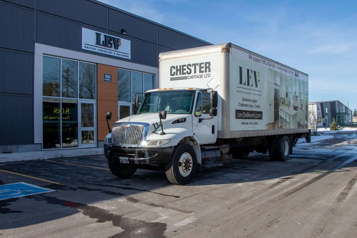LEV2 Master Cabinetry & Millwork vehicle wrap, photo 2