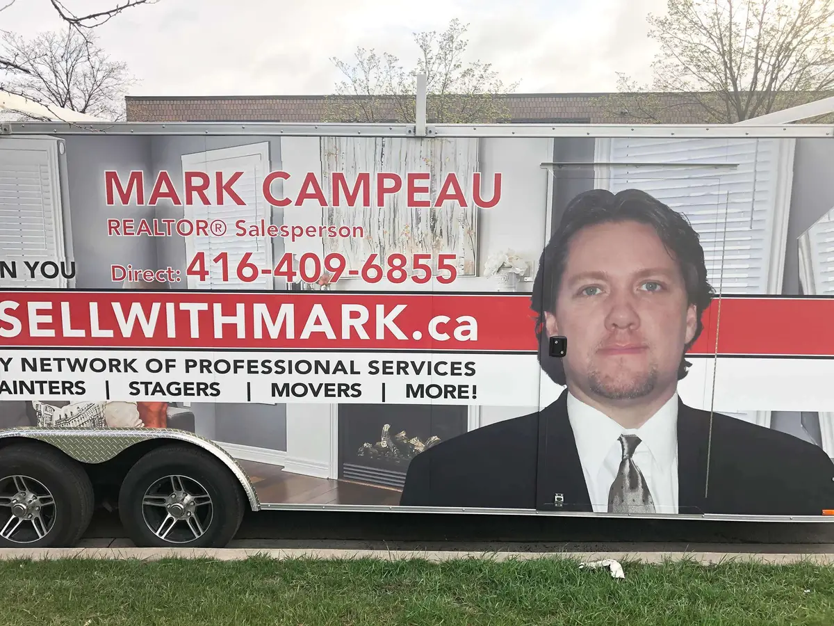 Mark Campeau Realtor vehicle wrap, photo 1
