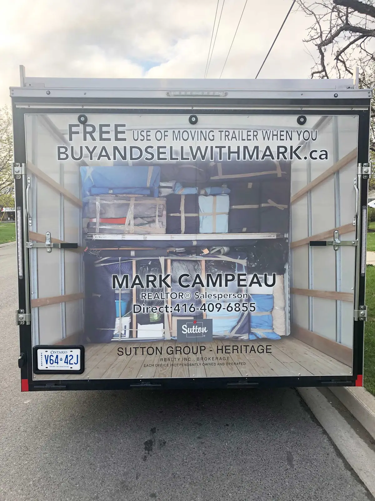 Mark Campeau Realtor vehicle wrap, photo 2
