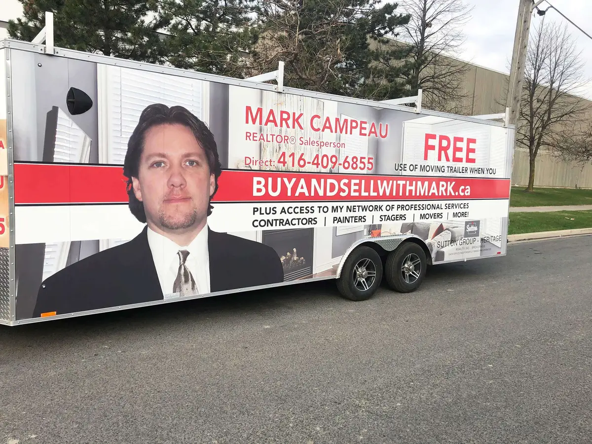 Mark Campeau Realtor vehicle wrap, photo 3