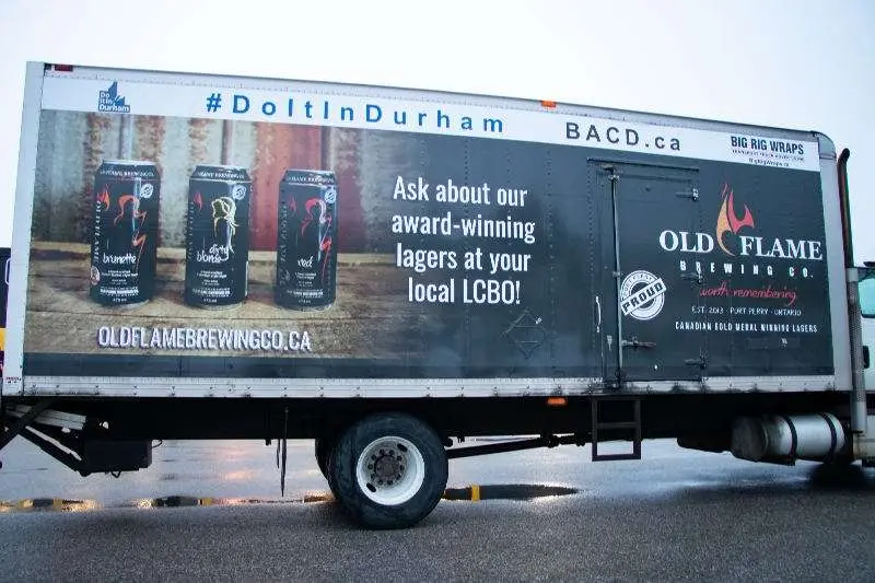 Old Flame Brewing Co vehicle wrap, photo 2