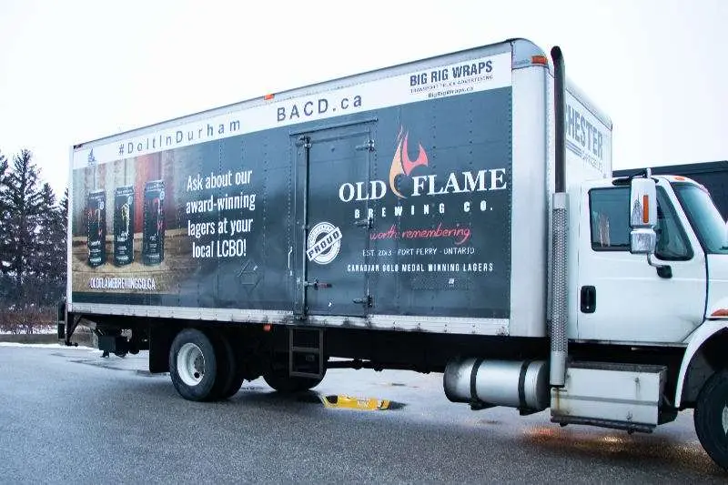 Old Flame Brewing Co vehicle wrap, photo 4