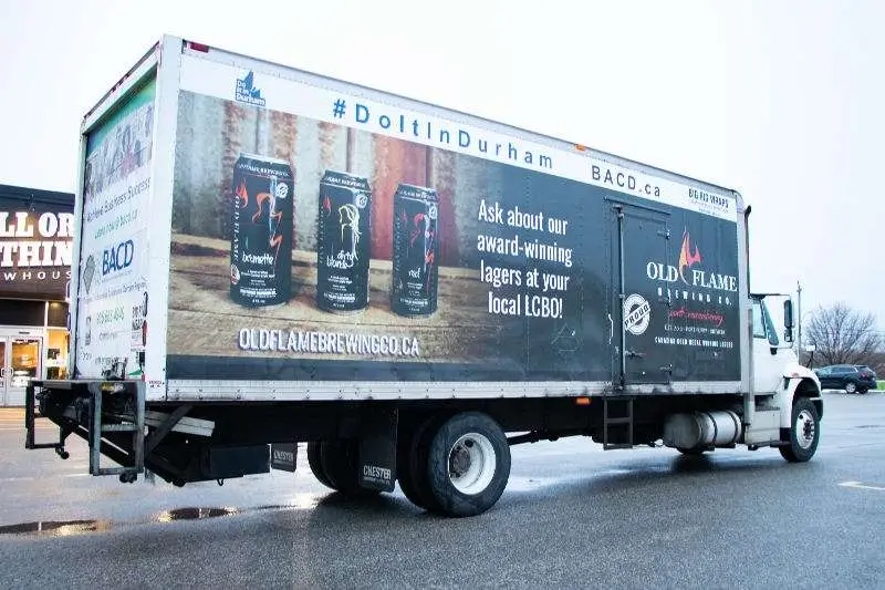Old Flame Brewing Co vehicle wrap, photo 6