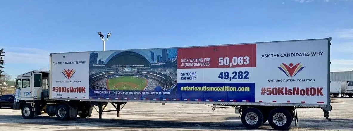 Ontario Autism Coalition vehicle wrap, photo 1