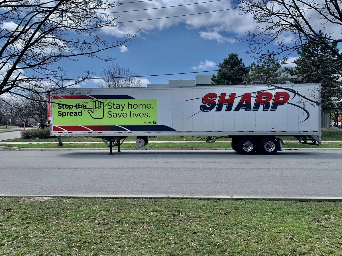 Ontario Public Service Messaging vehicle wrap, photo 3