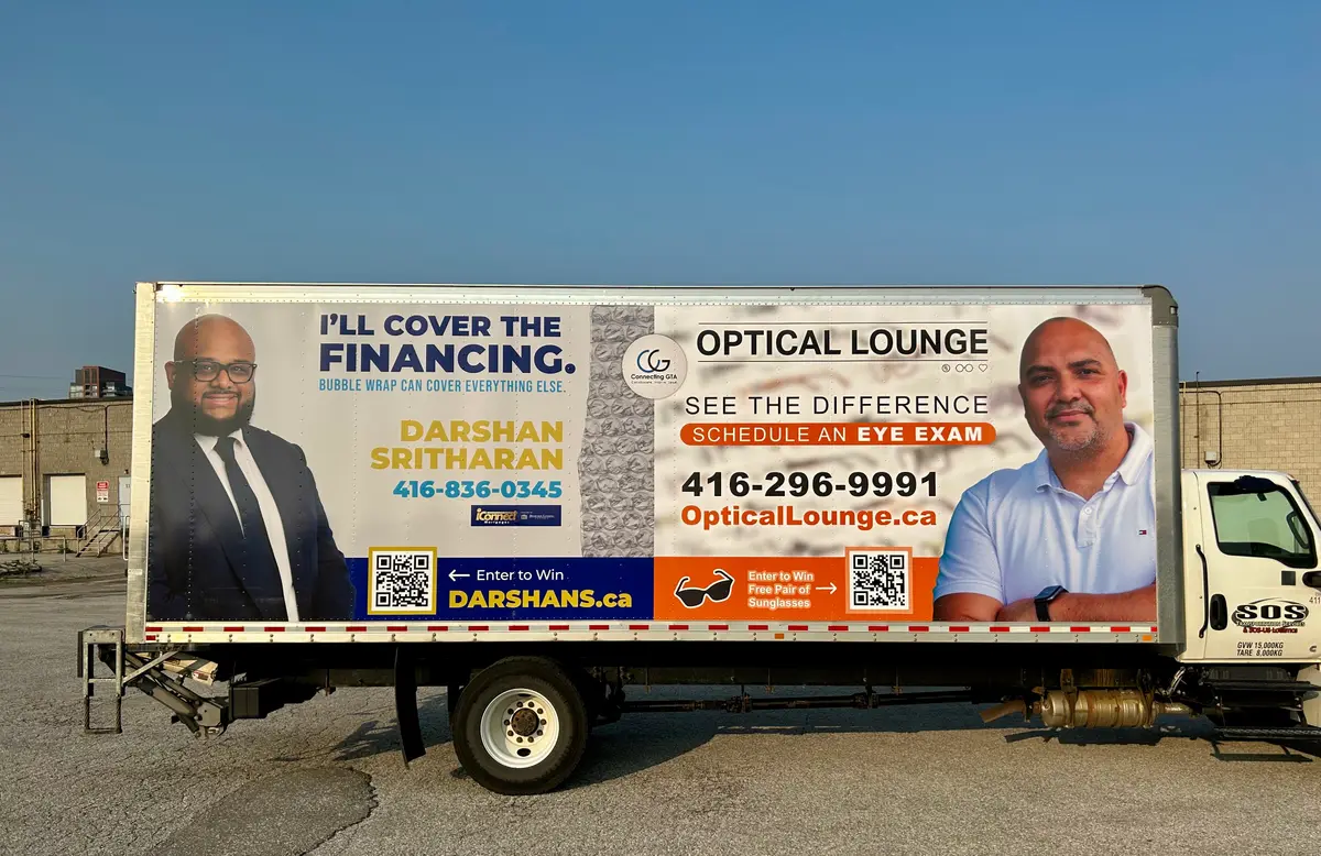 Optical Lounge vehicle wrap, photo 2