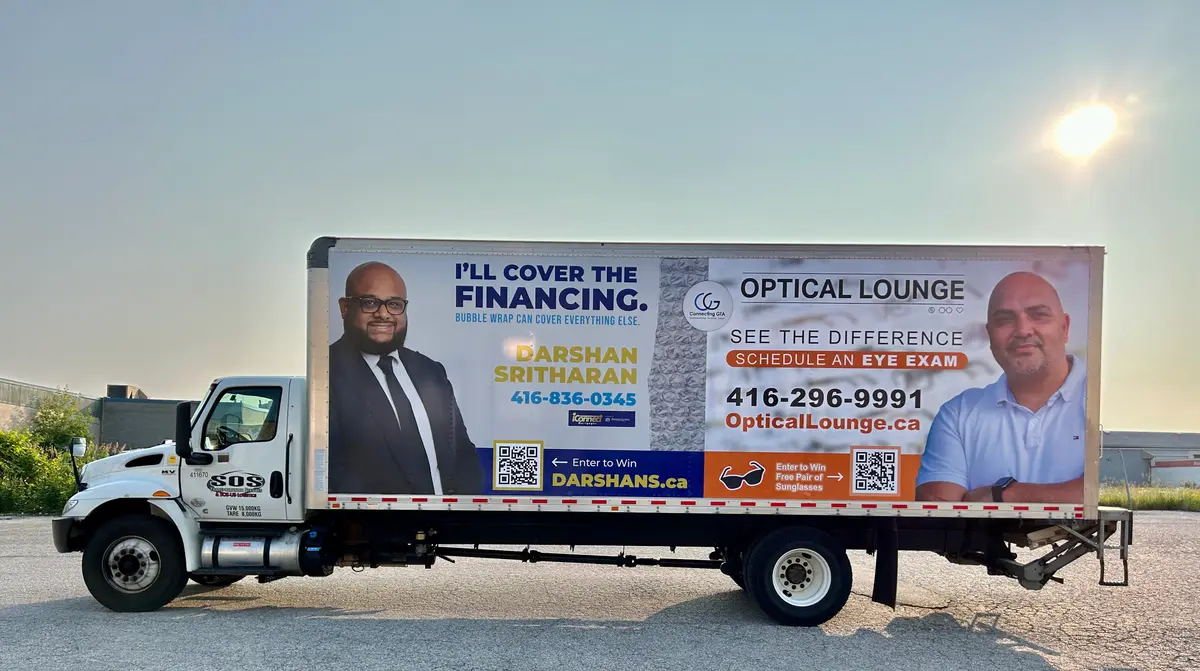 Optical Lounge vehicle wrap, photo 3
