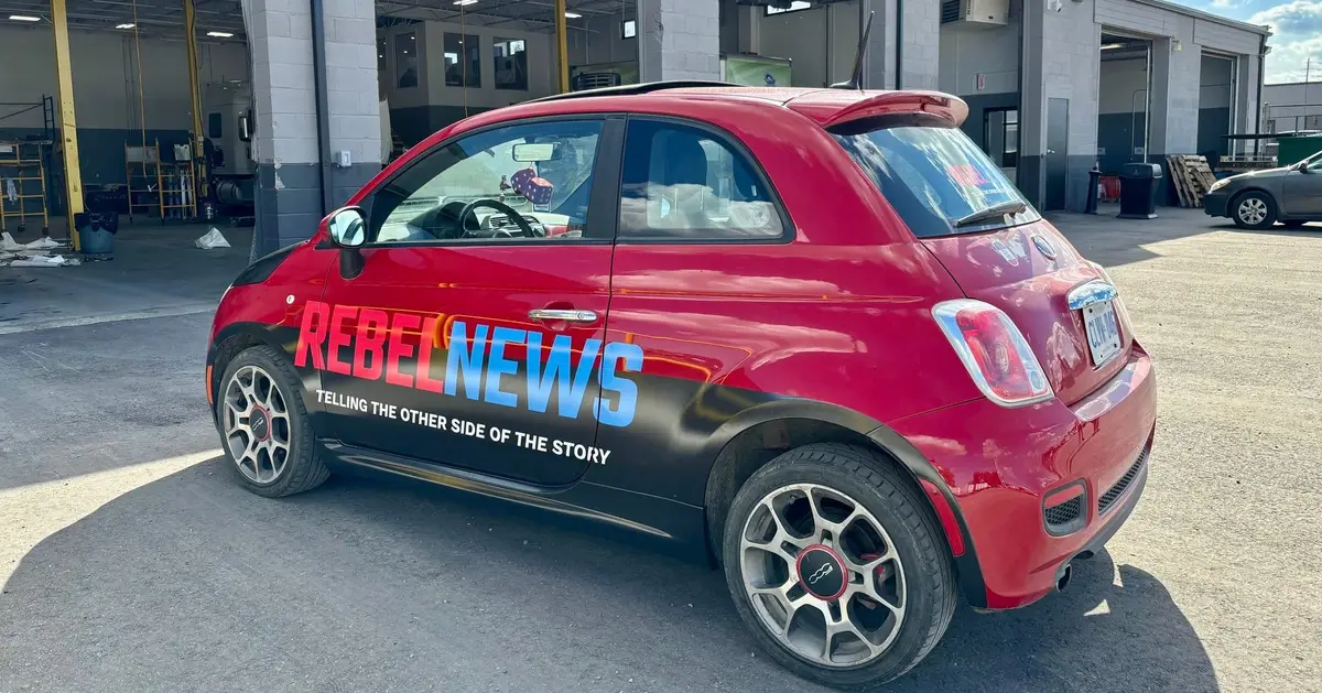 Rebel News vehicle wrap, photo 2