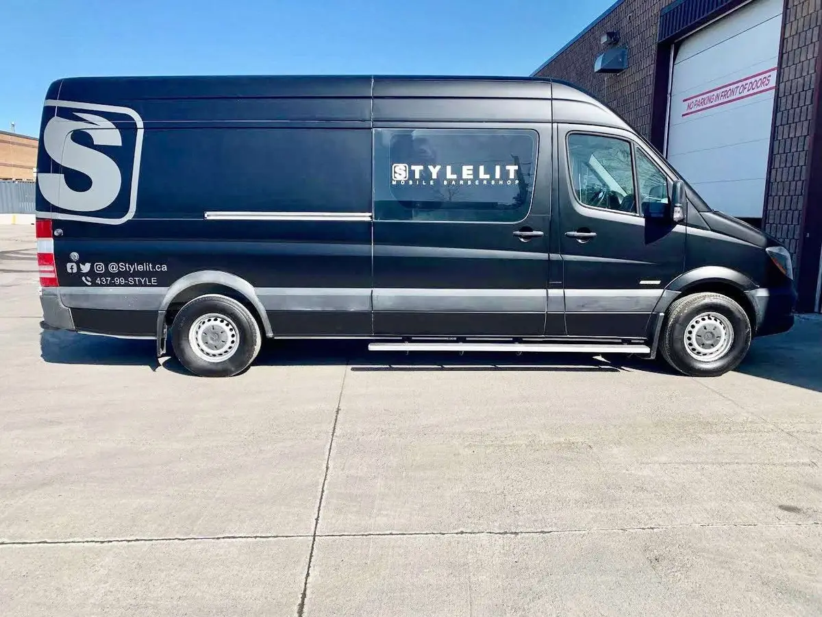STYLELIT Mobile Barbershop vehicle wrap, photo 1