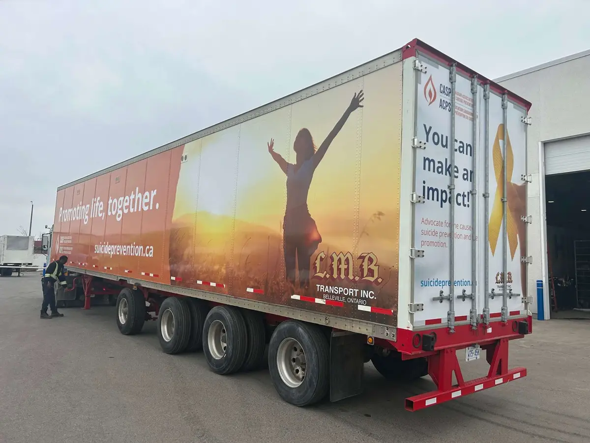The Canadian Association for Suicide Prevention (CASP) vehicle wrap, photo 3