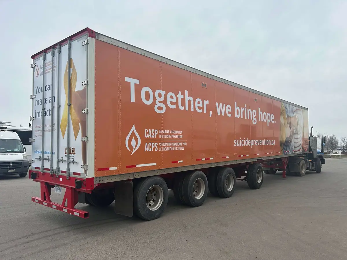 The Canadian Association for Suicide Prevention (CASP) vehicle wrap, photo 4