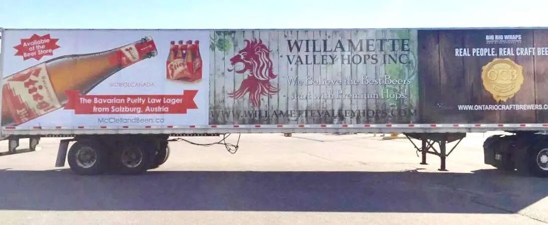 Willamette Valley Hops vehicle wrap, photo 1