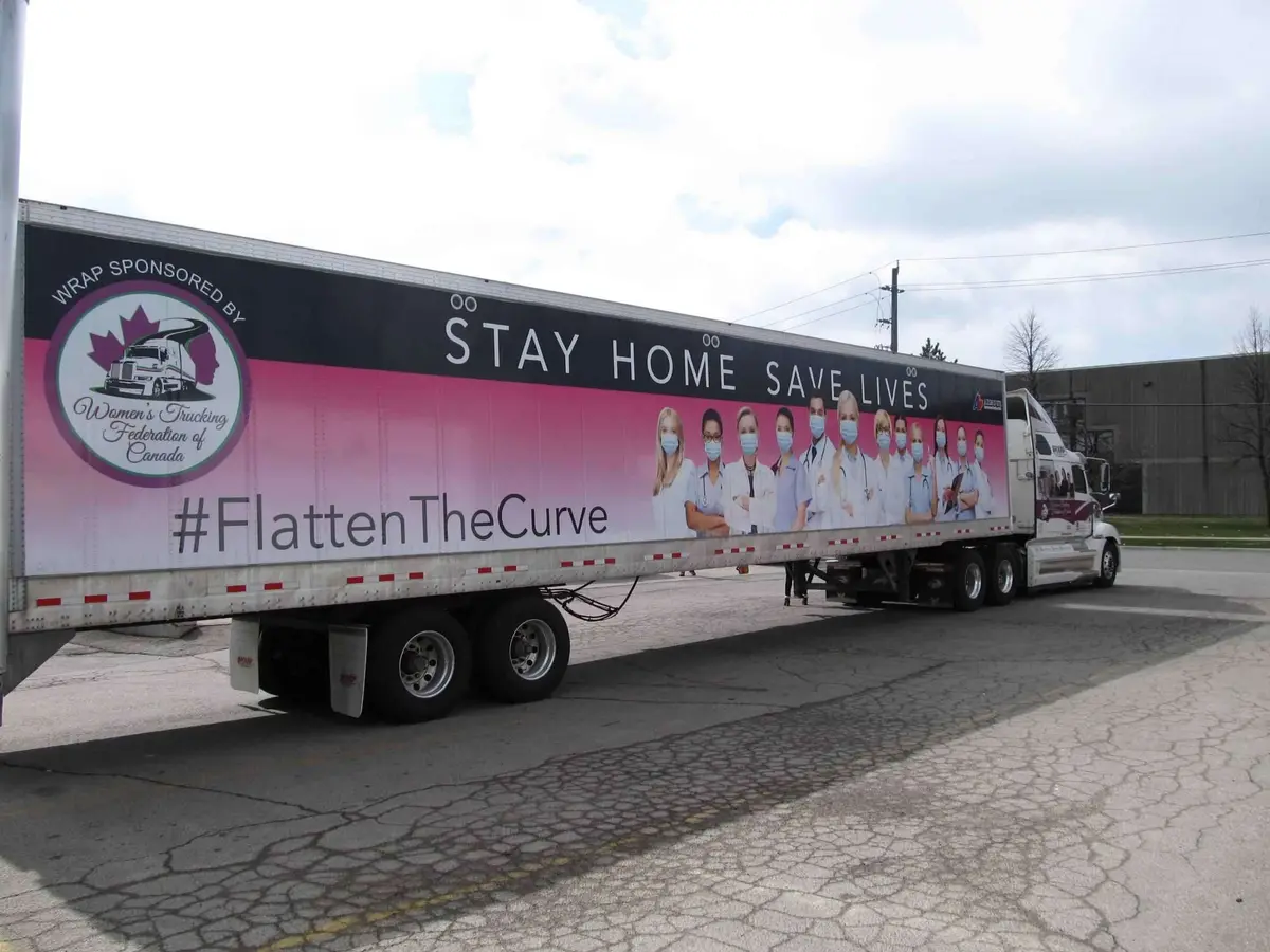 Womens Trucking Federation Canada vehicle wrap, photo 1