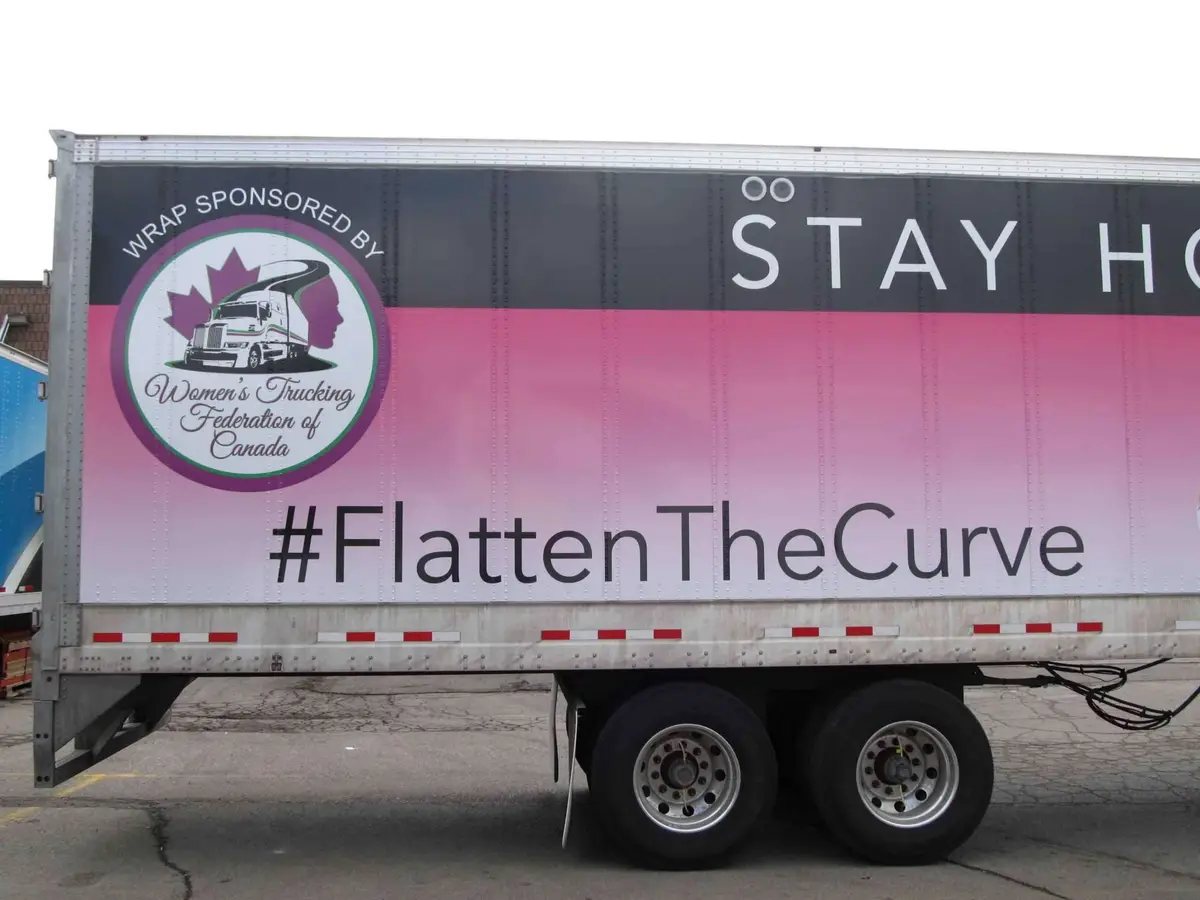 Womens Trucking Federation Canada vehicle wrap, photo 3