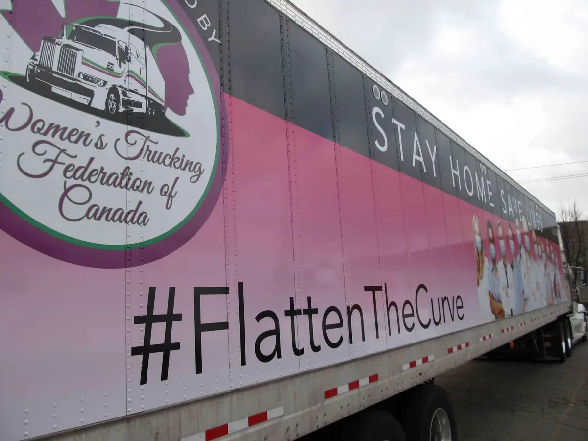 Womens Trucking Federation Canada vehicle wrap, photo 7